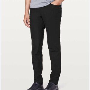 Men Lululemon ABC Slim-Fit 5 Pocket Pant 34L Warpstreme Black Size 30 Casual